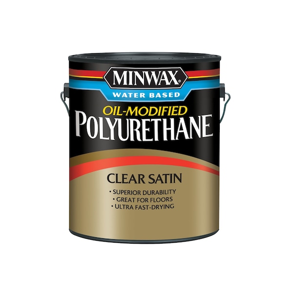 Minwax Minwax Oil-Modified Satin Clear Water-Based Polyurethane 1 gal 710330000 - main